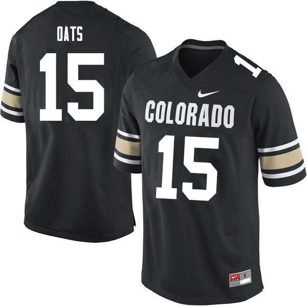 Men #15 D.J. Oats Colorado Buffaloes College Football Jerseys Sale-Home Black